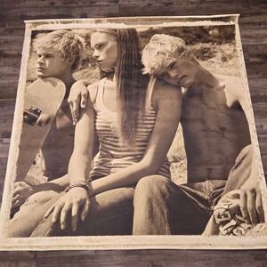 Hollister Store Display Wall Art Large 5x5 Canvas Skateboard Surf Sepia Print